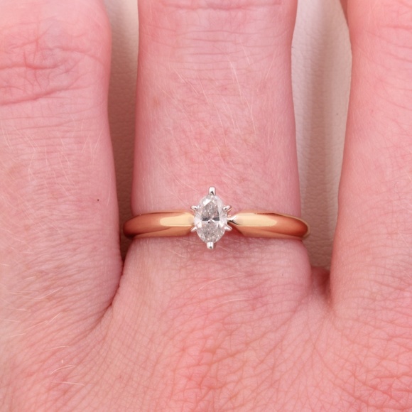 Jewelry - 1/4 Carat Solitaire Diamond Gold Engagement Ring